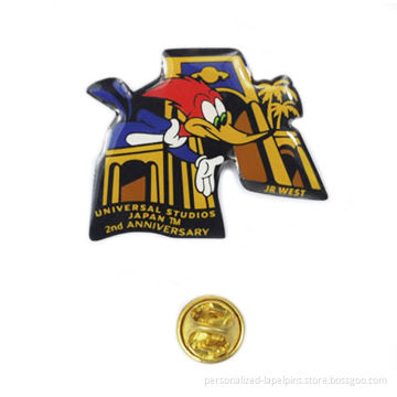 Customized Epoxy Yellow Metal Personalized Lapel Pins Full Printing